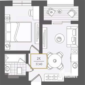 2-к квартира, вторичка, 38м2, 8/10 этаж
