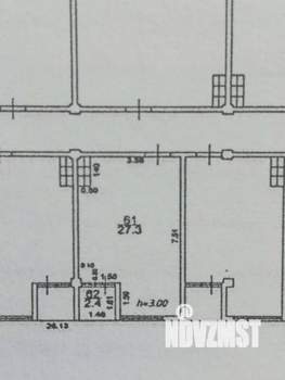 1-к квартира, сданный дом, 27м2, 3/12 этаж