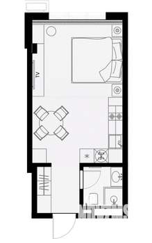 Студия квартира, вторичка, 30м2, 2/7 этаж