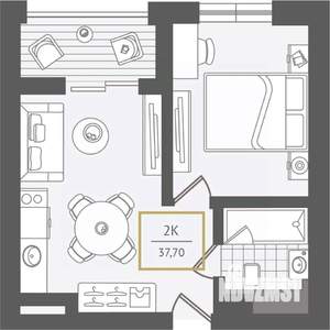 2-к квартира, вторичка, 38м2, 5/10 этаж