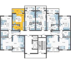 Студия квартира, вторичка, 26м2, 8/10 этаж