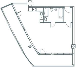 Студия квартира, вторичка, 84м2, 7/28 этаж