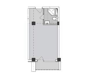 Студия квартира, вторичка, 28м2, 4/4 этаж