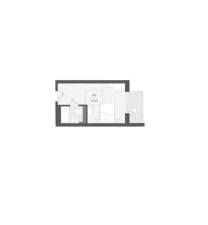 Студия квартира, вторичка, 27м2, 6/10 этаж