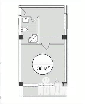 Студия квартира, вторичка, 36м2, 3/4 этаж