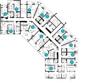2-к квартира, строящийся дом, 50м2, 10/10 этаж