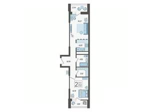 2-к квартира, вторичка, 52м2, 5/19 этаж