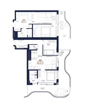 3-к квартира, вторичка, 141м2, 5/6 этаж