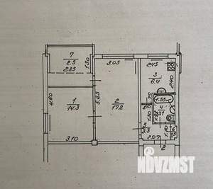 2-к квартира, вторичка, 48м2, 1/5 этаж