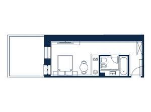 1-к квартира, строящийся дом, 32м2, 1/4 этаж