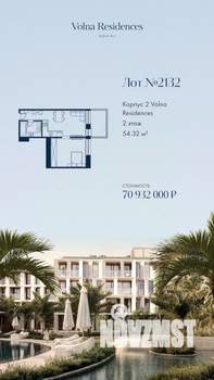 1-к квартира, вторичка, 54м2, 2/4 этаж