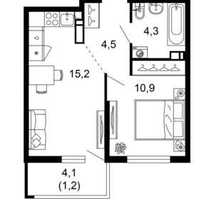 1-к квартира, вторичка, 36м2, 11/17 этаж