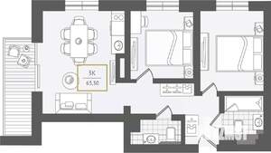 3-к квартира, вторичка, 63м2, 7/10 этаж