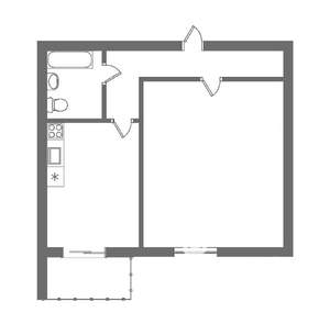 1-к квартира, вторичка, 31м2, 4/5 этаж