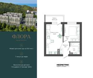 1-к квартира, вторичка, 35м2, 11/12 этаж