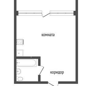 Студия квартира, вторичка, 20м2, 6/12 этаж