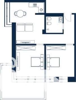 2-к квартира, строящийся дом, 70м2, 3/4 этаж