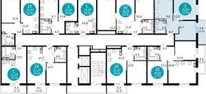 2-к квартира, вторичка, 43м2, 6/12 этаж