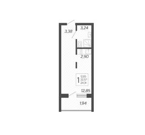 Студия квартира, строящийся дом, 25м2, 1/19 этаж