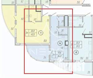 1-к квартира, вторичка, 35м2, 7/16 этаж