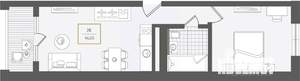 2-к квартира, вторичка, 47м2, 8/10 этаж
