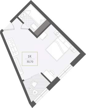 1-к квартира, вторичка, 31м2, 3/10 этаж