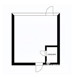 Студия квартира, вторичка, 16м2, 1/5 этаж
