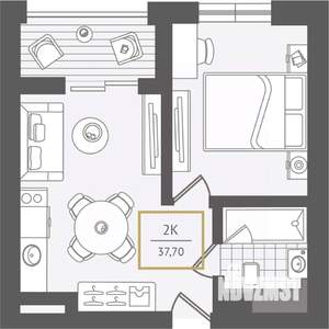 2-к квартира, вторичка, 38м2, 3/10 этаж