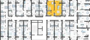 1-к квартира, вторичка, 38м2, 8/19 этаж