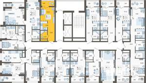 Студия квартира, вторичка, 24м2, 13/19 этаж