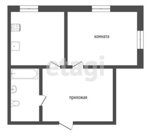 1-к квартира, вторичка, 42м2, 3/5 этаж