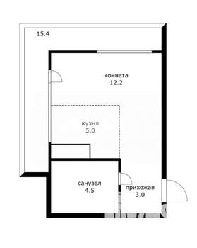 Студия квартира, вторичка, 41м2, 13/13 этаж