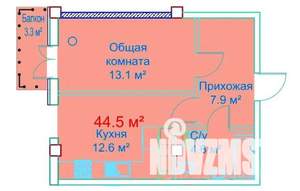 2-к квартира, вторичка, 45м2, 5/7 этаж