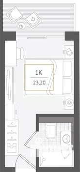 1-к квартира, вторичка, 23м2, 6/10 этаж
