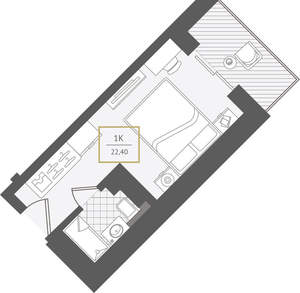 1-к квартира, вторичка, 23м2, 3/10 этаж