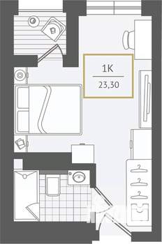 1-к квартира, вторичка, 24м2, 7/10 этаж