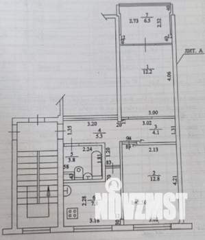 2-к квартира, вторичка, 46м2, 6/6 этаж