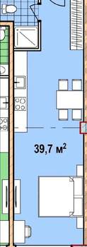 1-к квартира, вторичка, 40м2, 6/8 этаж
