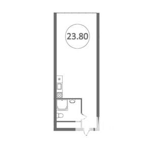 Студия квартира, вторичка, 25м2, 6/16 этаж