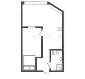 1-к квартира, вторичка, 34м2, 2/8 этаж