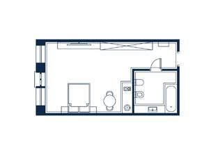 1-к квартира, строящийся дом, 44м2, 3/4 этаж