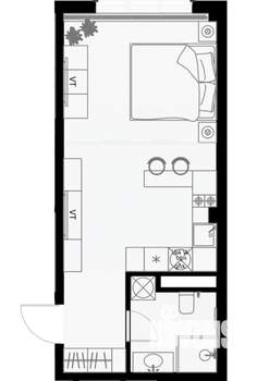Студия квартира, вторичка, 33м2, 2/7 этаж