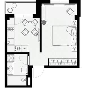 1-к квартира, вторичка, 33м2, 5/7 этаж