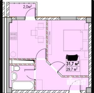1-к квартира, вторичка, 32м2, 5/10 этаж
