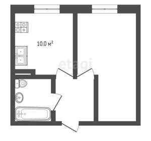1-к квартира, вторичка, 29м2, 4/8 этаж