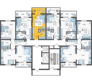 Студия квартира, вторичка, 25м2, 4/10 этаж
