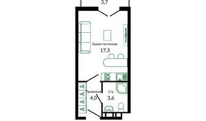 Студия квартира, вторичка, 25м2, 5/12 этаж