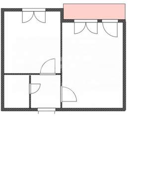1-к квартира, вторичка, 35м2, 2/5 этаж