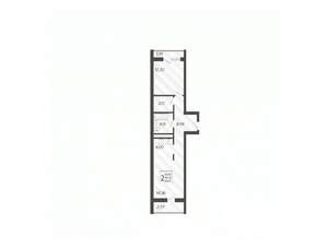 2-к квартира, вторичка, 51м2, 13/19 этаж