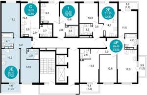 2-к квартира, вторичка, 58м2, 15/17 этаж